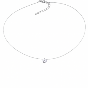 Hõbedane kaelakee tsirkoonkiviga