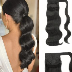 Laineline clip in hobusesaba, must – 46 cm