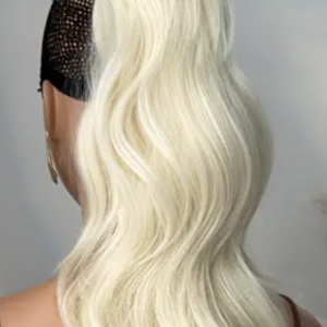 Klambriga kinnituv laineline hobusesaba- Platinum Blonde 76 cm