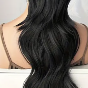 Klambriga kinnituv laineline hobusesaba- Midnight Black 76 cm