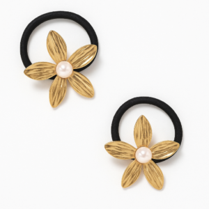 Kuldse lillekujuga juuksekummid, 2 tk komplektis