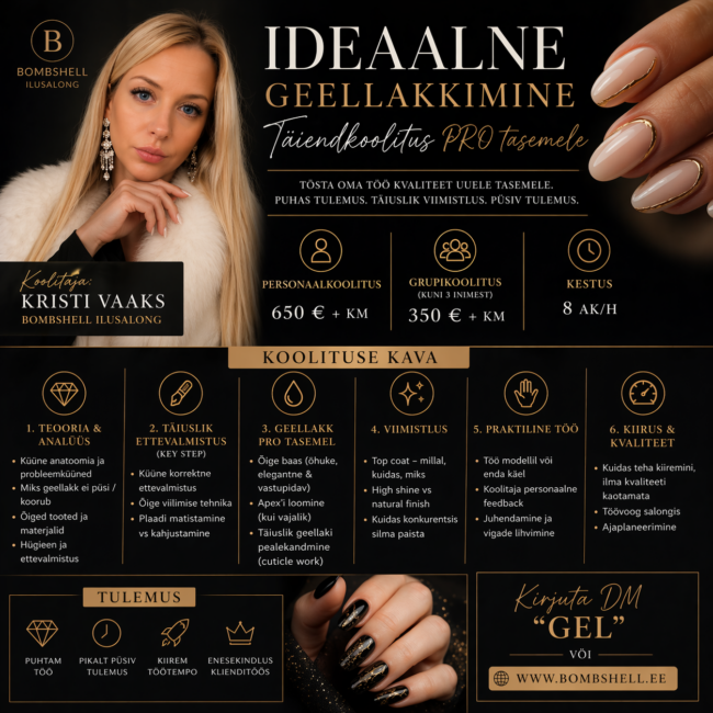 Ideaalne Geellakkimine - Täiendkoolitus PRO tasemele​