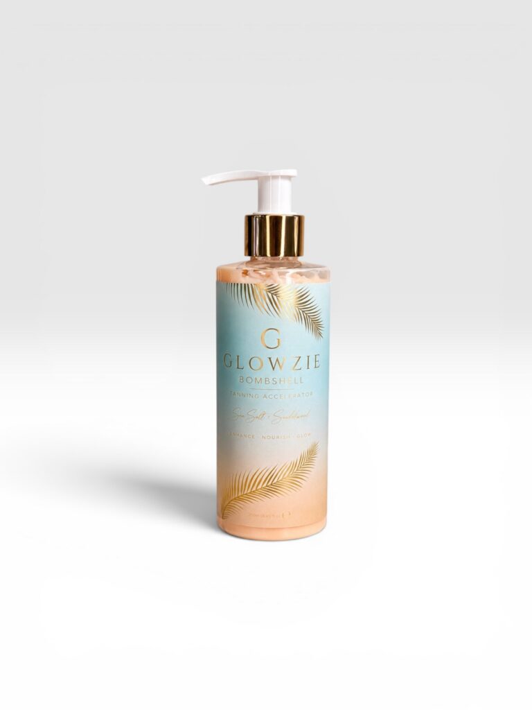 Glowzie Bombshell Sea Salt & Sandalwood 250ml päevitust kiirendav kehakreem
