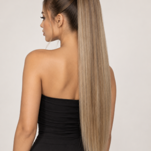 Bomelle Drawstring Ponytail – Yaki Straight #Toffee
