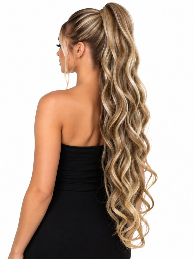 BOMELLE Loose Curl Claw Clip #9 55 cm naturaalpruun lokkis hobusesaba pikendus klambriga